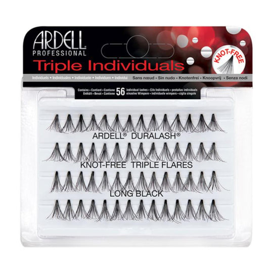 Knot-Free Flared Triple Lash Individual Long