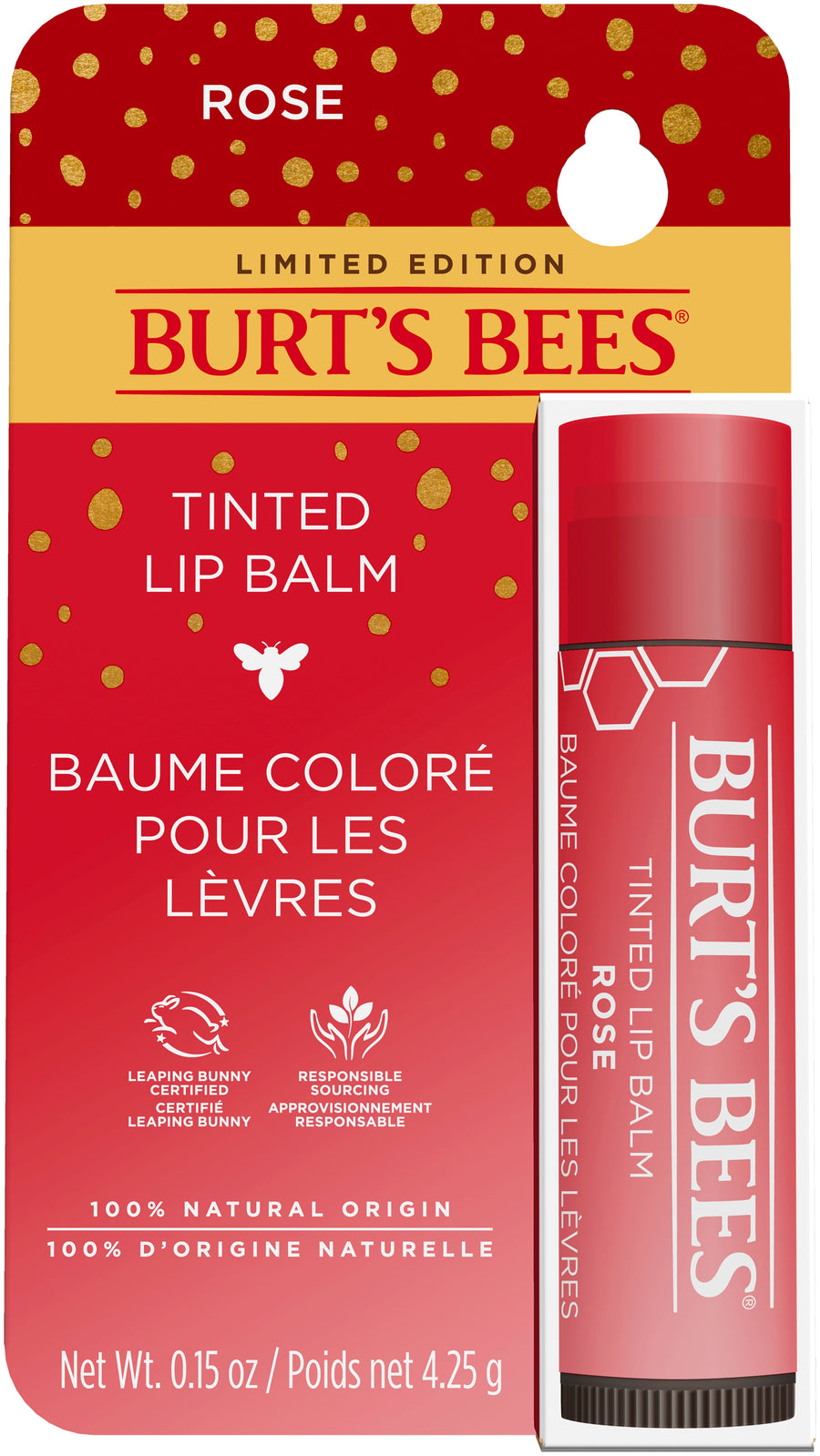 Burt's Bees Limited Edition Rose Tinted Lipbalm