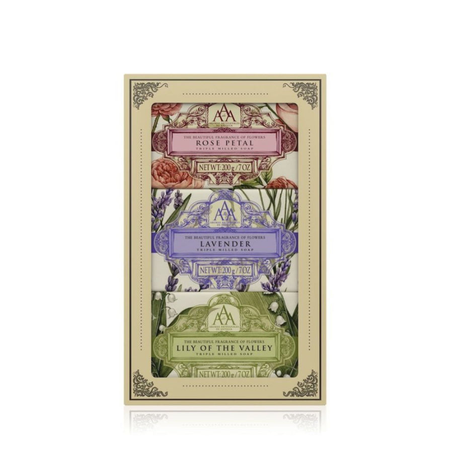 AAA Floral Soap Set of 3