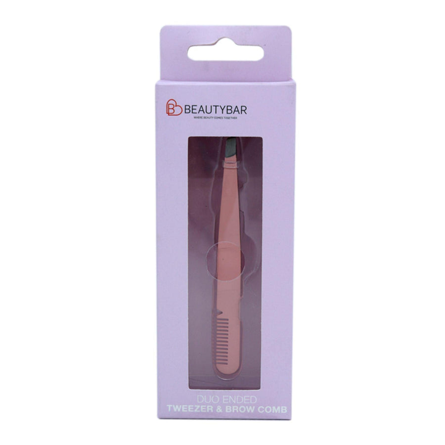 Pink Tweezer with Browbrush