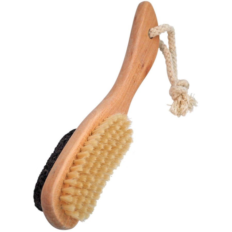 Natural Sierra Pumice Brush with Contour Handle