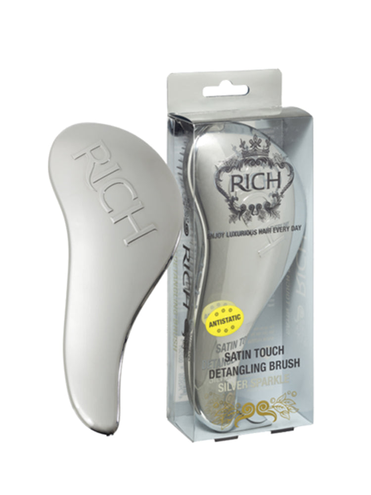 Satin Touch Detangling Brush Silver Sparkle