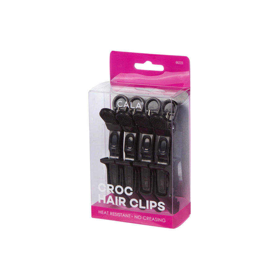 Croc Hair Clip: Black (4 PCS)